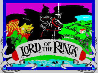 Lord of the Rings: Game One title screen for ZX Spectrum